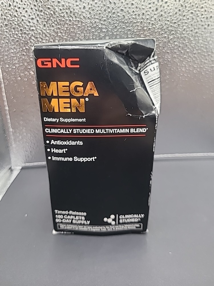 NEW GNC Mega Men Multivitamin 180 Caplets Free Shipping!! Exp. 12/25