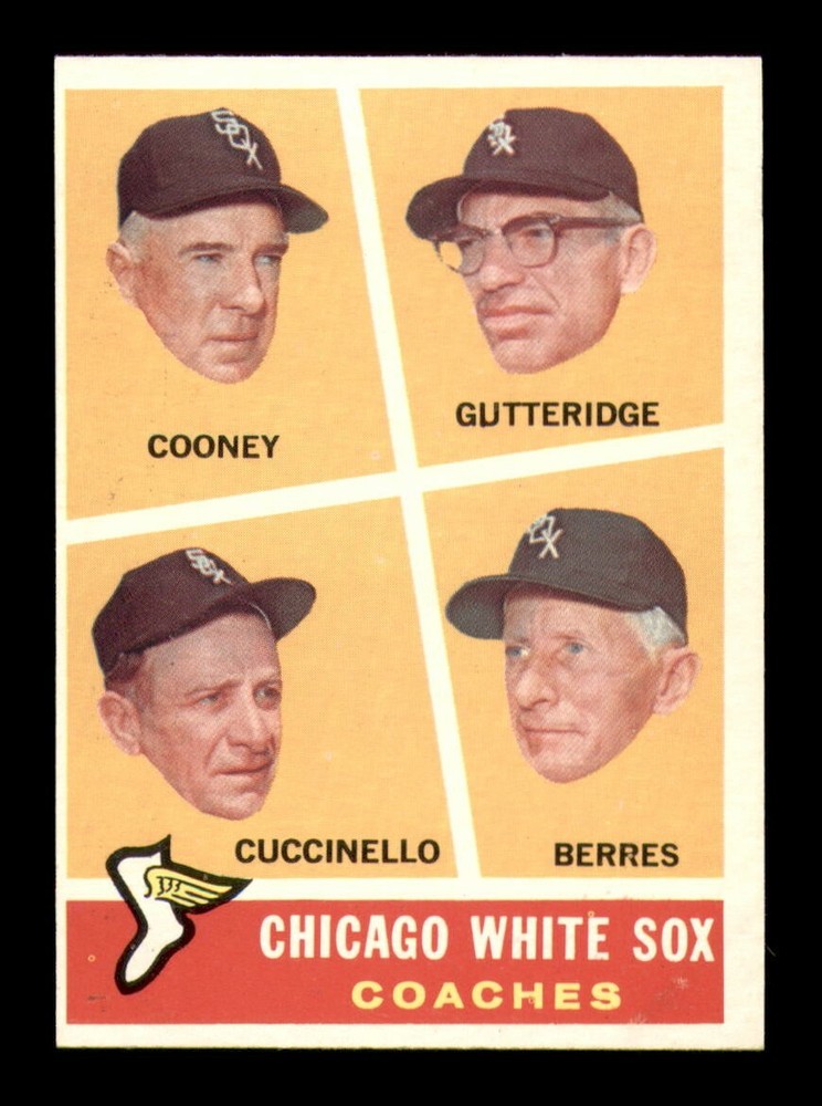 1960 Topps #458 Chicago White Sox Coaches NM Vintage Baseball Card OBGcards