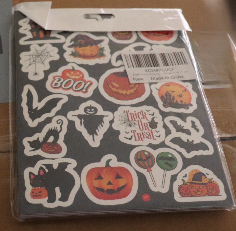 160 PCS Halloween Stickers, Assorted Cute Stickers for Halloween Goodie Bag Fill