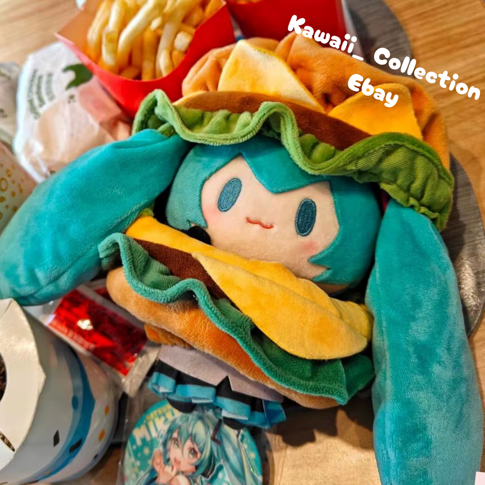 !!! Kawaii !!!🍔 Hamburger Hatsune Miku Plushie – Cute & Adorable 💖