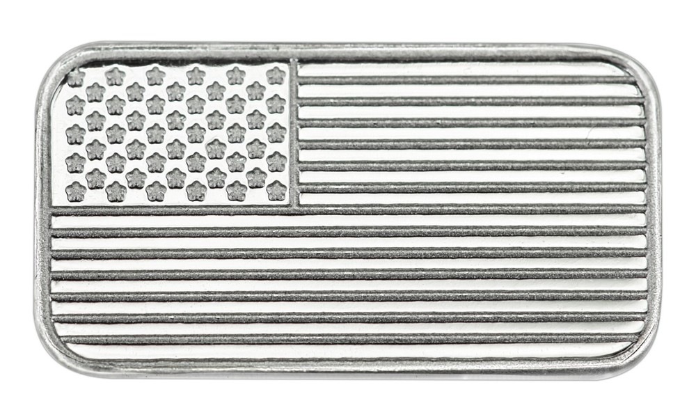 Lot of 20x 1g .999 Fine Silver American Flag Bars