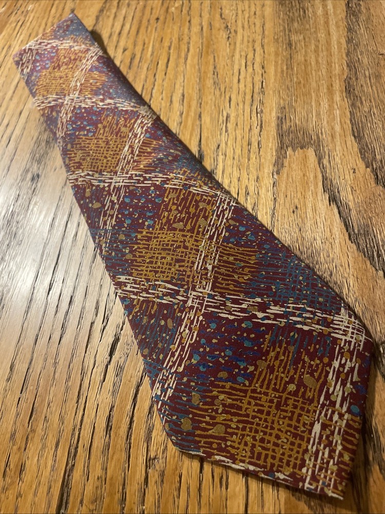 Vintage EUC Missoni Abstract Splatter Silk Tie Men’s Necktie Made In Spain