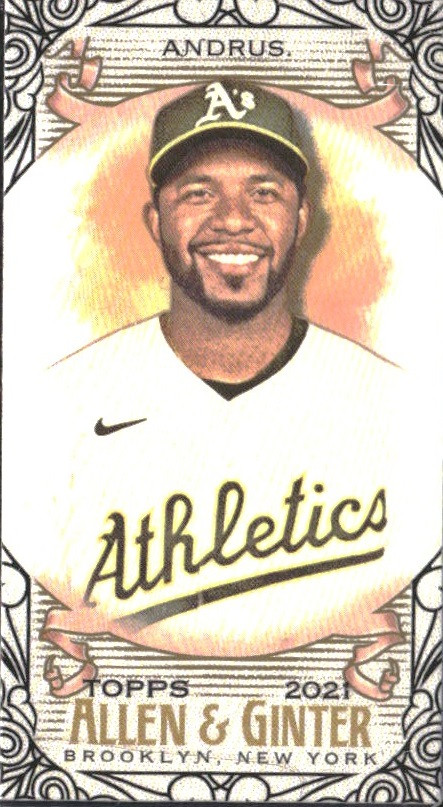 2021 Topps Allen and Ginter Mini Black Border #346 Elvis Andrus