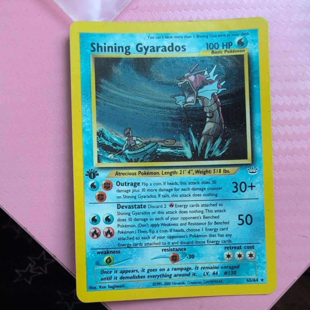 Pokemon Shining Gyarados Neo Revelation 1st Edition Rare Holo #65 Ungraded