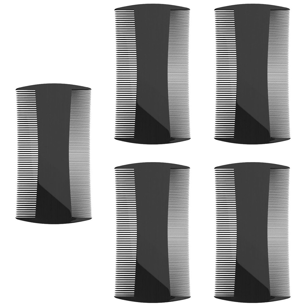 5 Pack Double-Sided Pocket Comb for Hair, Beards & Mustaches | Fine & Coarse...