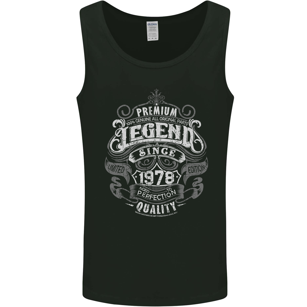 Premium Legend 47th Birthday 1978 Mens Vest Tank Top