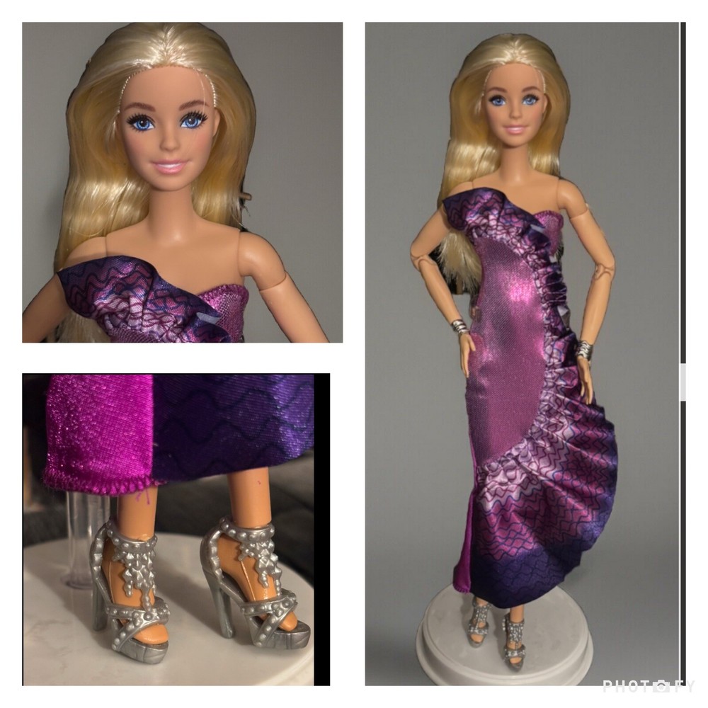 Barbie Made to Move Doll Wearing Fashionistas Evening Gown Repackaged