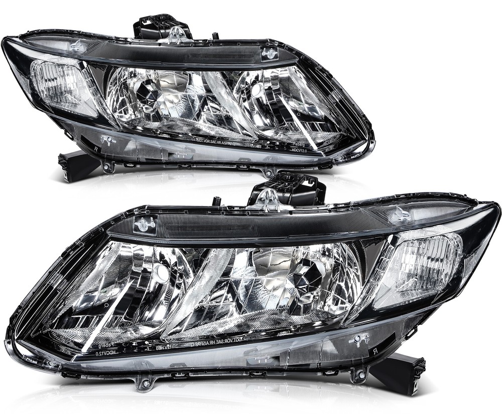 Headlight Assembly Fits 2012-15 Honda Civic 4Dr Sedan/2Dr Coupe Left Right Pair