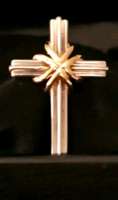 Vintage Tiffany & Co. Sterling Silver,18K Gold Cross Pendant