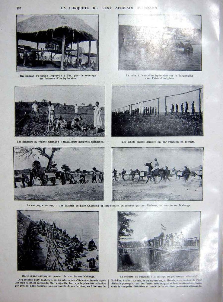 Original Old Vintage Print German-East-Africa Ww1 Kigali Conquest French 1927