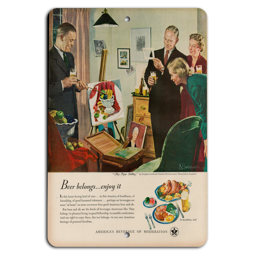 Vintage Beer Art Retro Aluminum Sign with Nostalgic Charm  