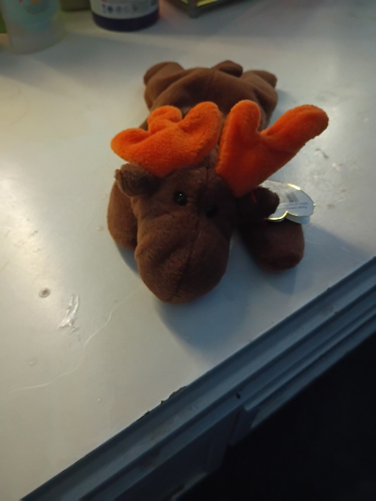 TY Beanie Baby Chocolate The Moose With Tags 1993 Retired Rare