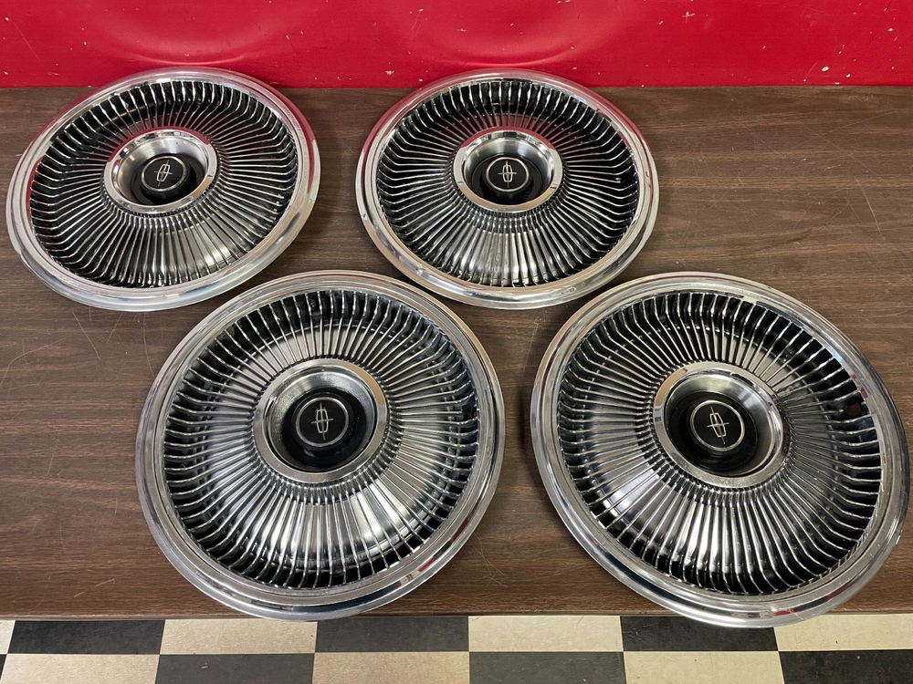 1970 1971 1972 1973 LINCOLN CONTINENTAL MARK DELUXE HUBCAPS SET OF 4 15