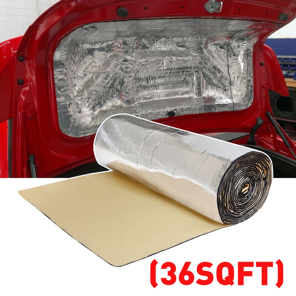 Aluminum & Foam 800cm X 42cm Car Truck Sound Deadener Insulation Mat Replacement