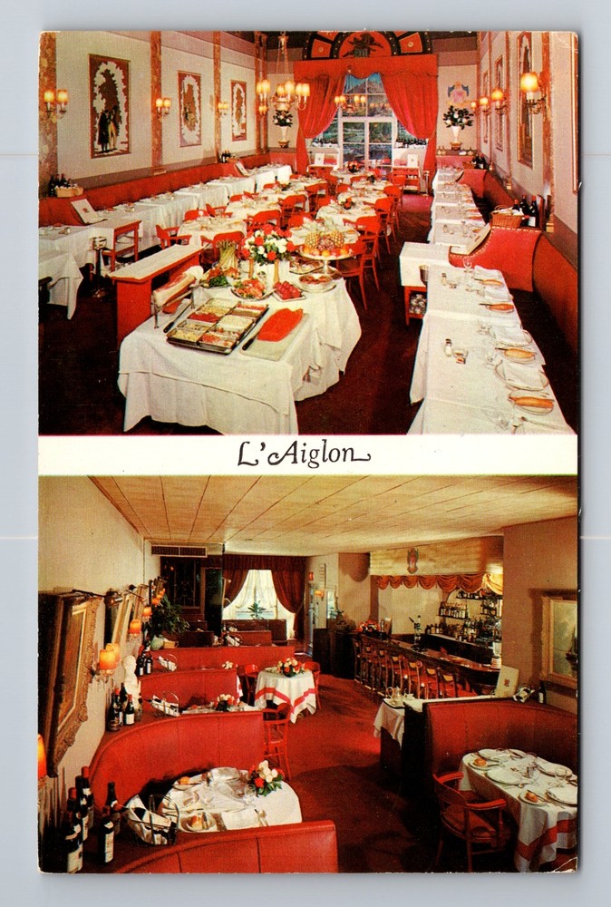 New York City NY, L'Aiglon Restaurant, Souvenir, Vintage Postcard