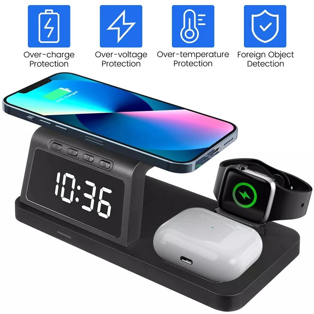 15W Fast Wireless Charging Dock 4-in-1 for iPhone Watch AirPods