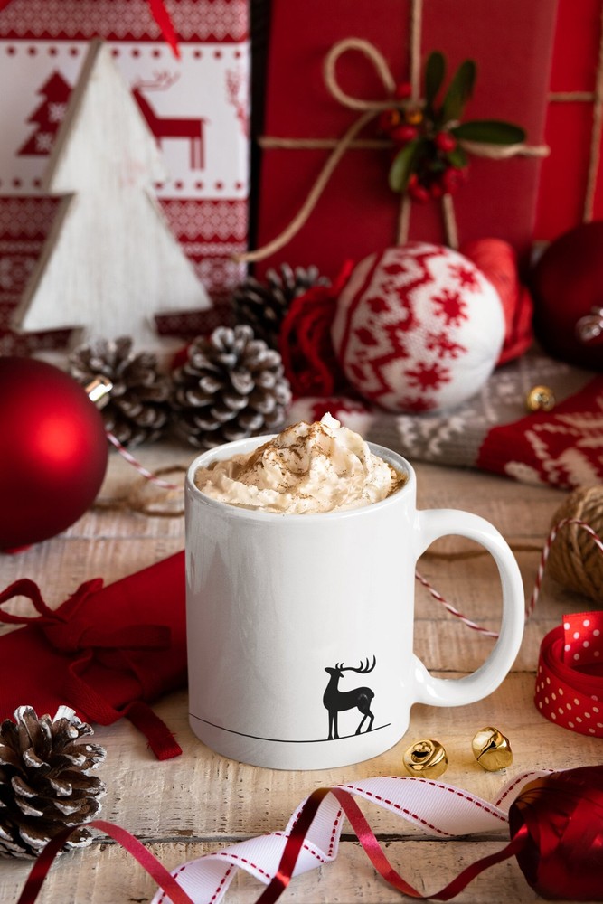 Christmas Reindeer Coffee Mug Reindeer Gift Reindeer Mug Personalized Christmas