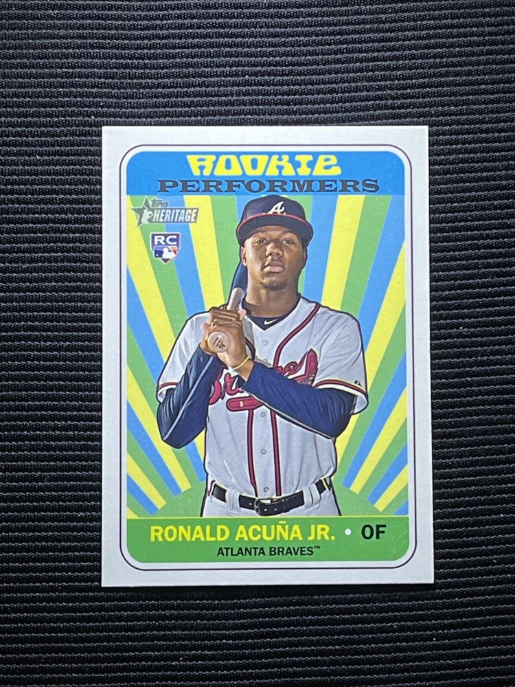 2018 Topps Heritage Ronald Acuna Jr. Rookie Performers RC #RP-RA Braves MVP
