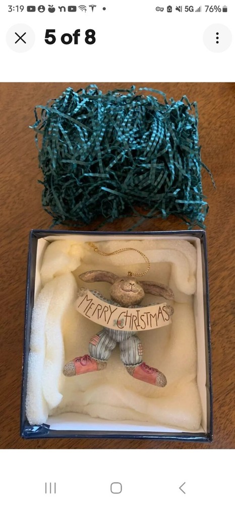 Lang Christmas Ornament MERRY CHRISTMAS CHESTER New 1998 Collectible