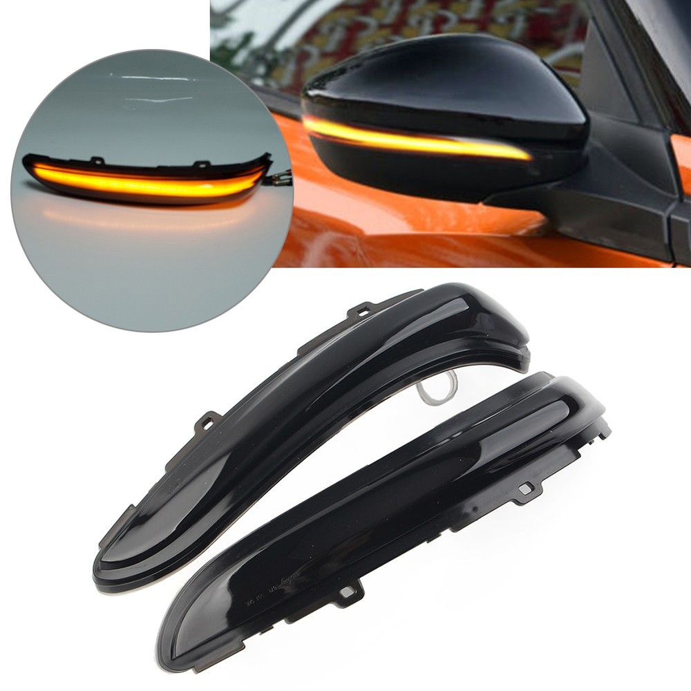 LED Rearview Mirror Dynamic Turn Signal Light For Peugeot 208 2008 Citroen C3 C4