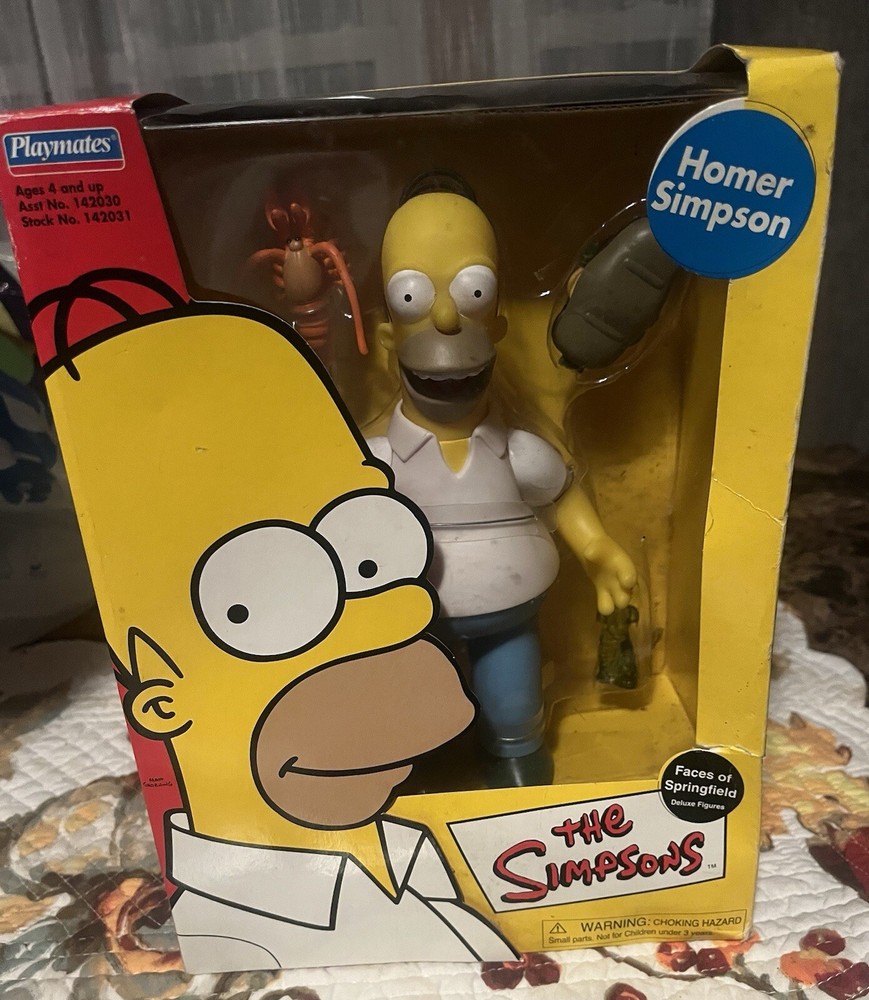 Playmates The Simpsons Homer Simpson Deluxe Action Figure New Sealed 2002