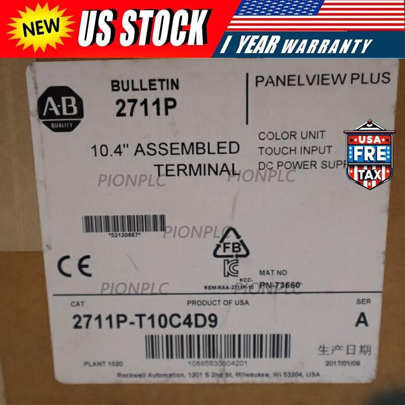 NEW AB 2711P-T10C4D9 PanelView Plus 6 1000 10.4