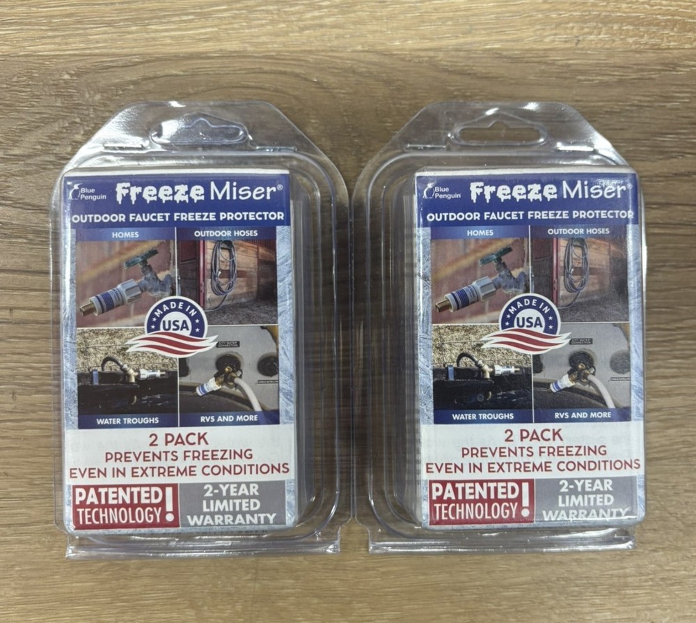 Freeze Miser 2 Pack - Outdoor Faucet Freeze Protection- Lot of 2