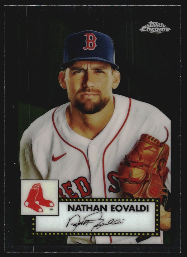 2021 Topps Chrome Platinum Ann. Boston Red Sox Baseball Card #244 Nathan Eovaldi