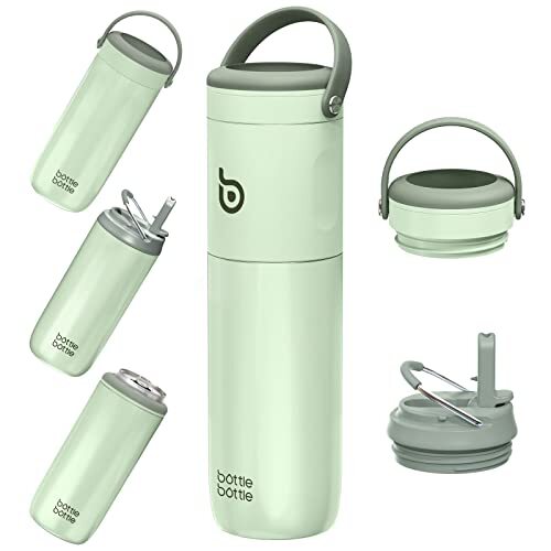 Insulated Water Bottle For Sports With Straw2 Lids18oz 3in1 Water Bottles For Sl
