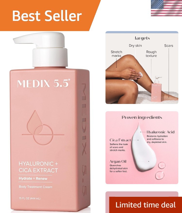 All-Natural Hyaluronic Acid & Vitamin E Moisturizer - Non-Greasy 15 Oz Formula