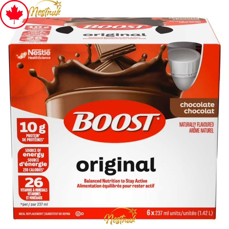 BOOST Original Chocolate Meal Replacement Drink | 6 x 237mL | Energy & Nutrition