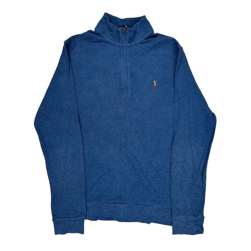 Age 14-16 Polo By Ralph Lauren 1/4 Zip - Large Blue Cotton