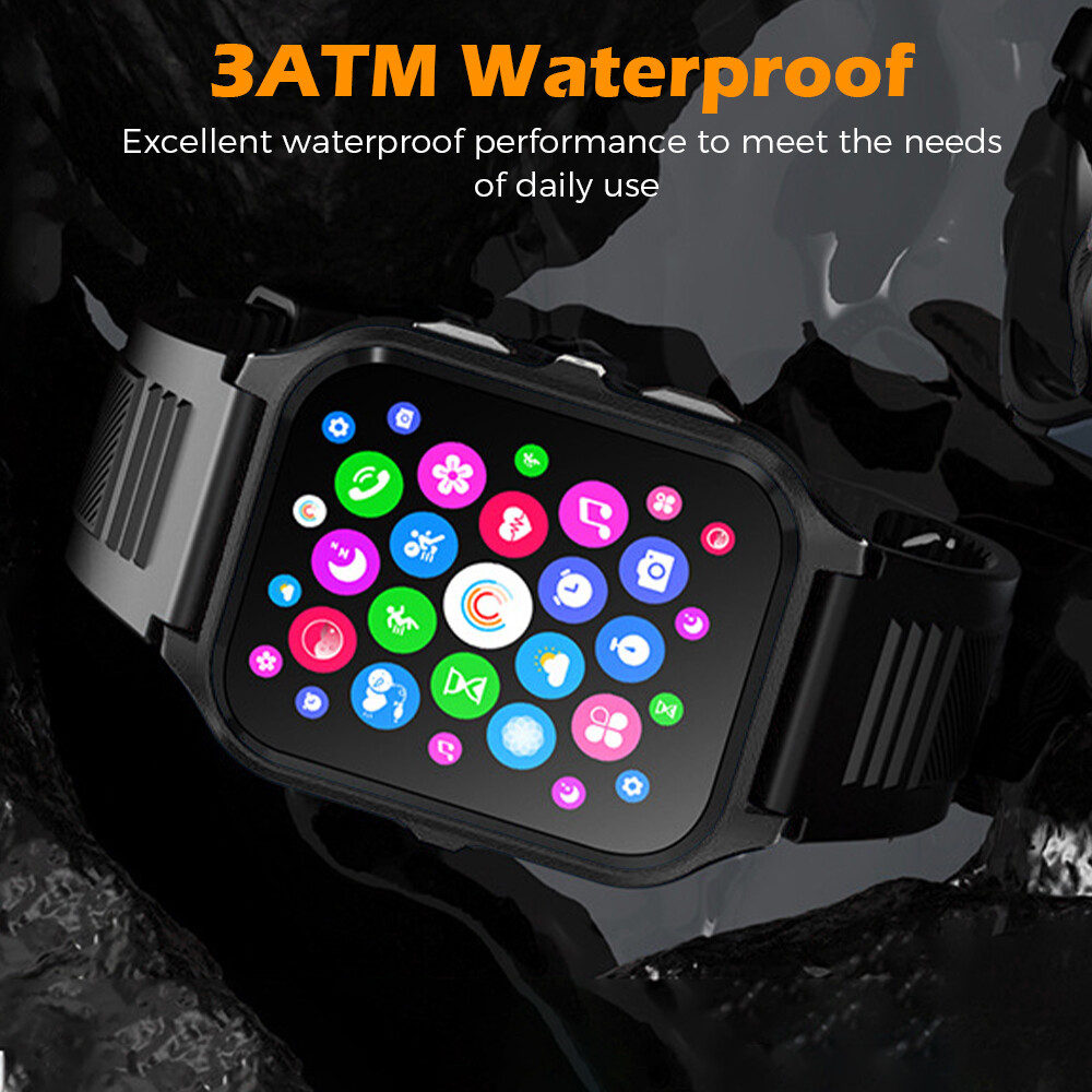 Bluetooth Smart Watch with Heart Rate Blood Pressure Oxygen Monitor and Touch Screen Sport Tracker