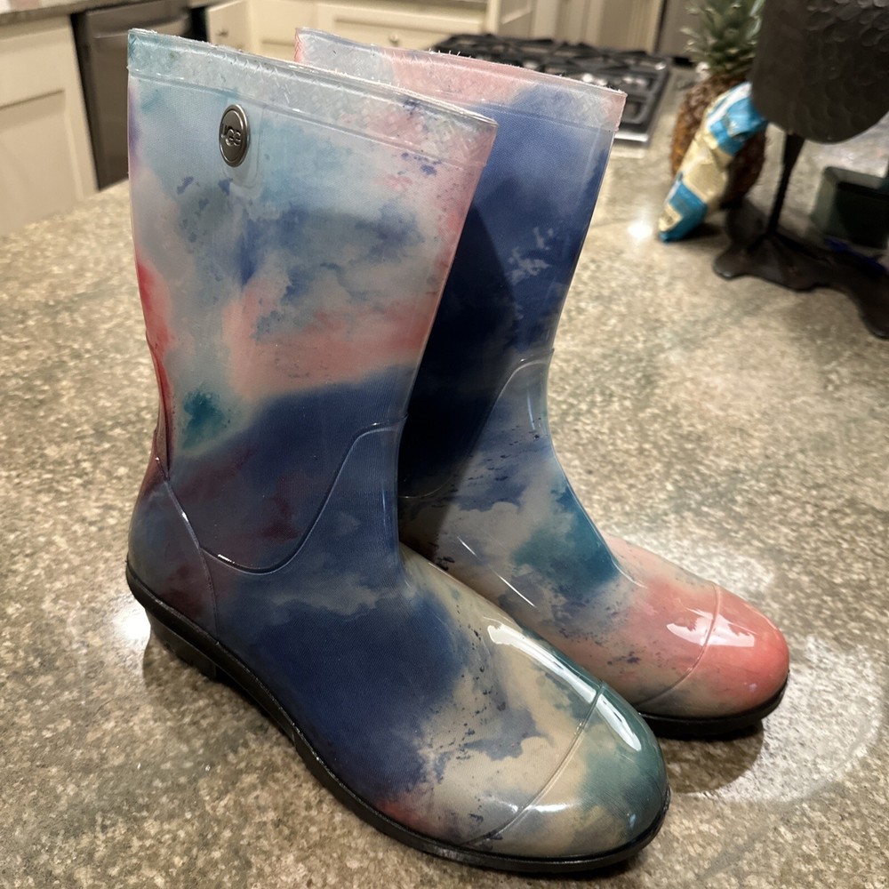 Ugg Rain Boots Women’s 10 Short Tie Dye Colors