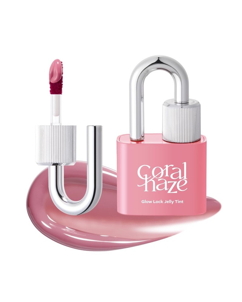 CORLAHAZE Glow Lock Jelly Tint 107 Petal 4g, Hydrating Jelly Glow Lip Stain, Hig