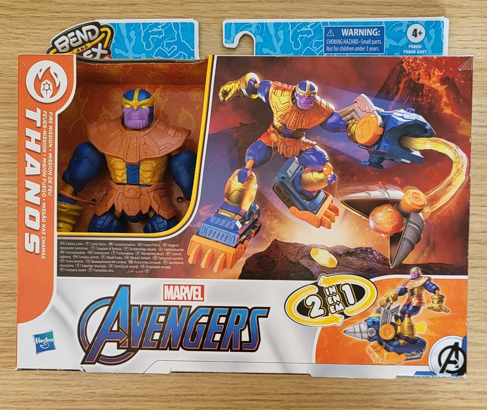 Marvel Avengers Bend and Flex Missions Thanos Fire Mission Figure Collect Gift