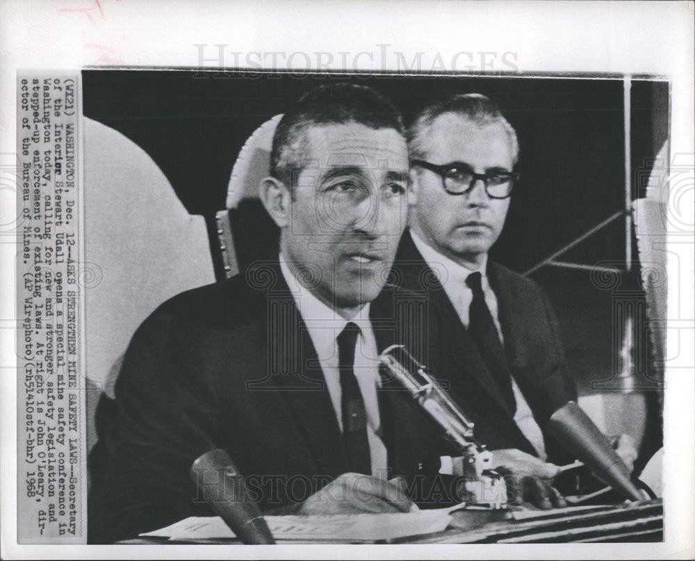 1968 Press Photo Stewart Udall US Interior Secretary - dfpb41355