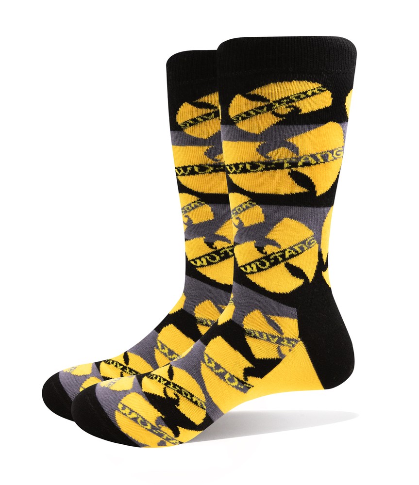 Wu-Tang Clan Unisex Logo Repeat Yellow Socks UK Size 7-11 Official