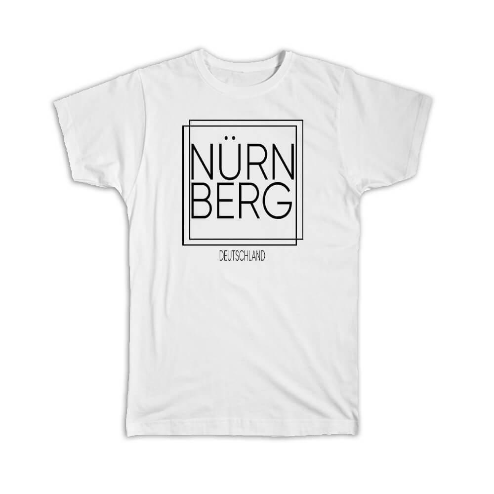 Gift T-Shirt : NuRNBERG Germany Square Modern Minimalist Font