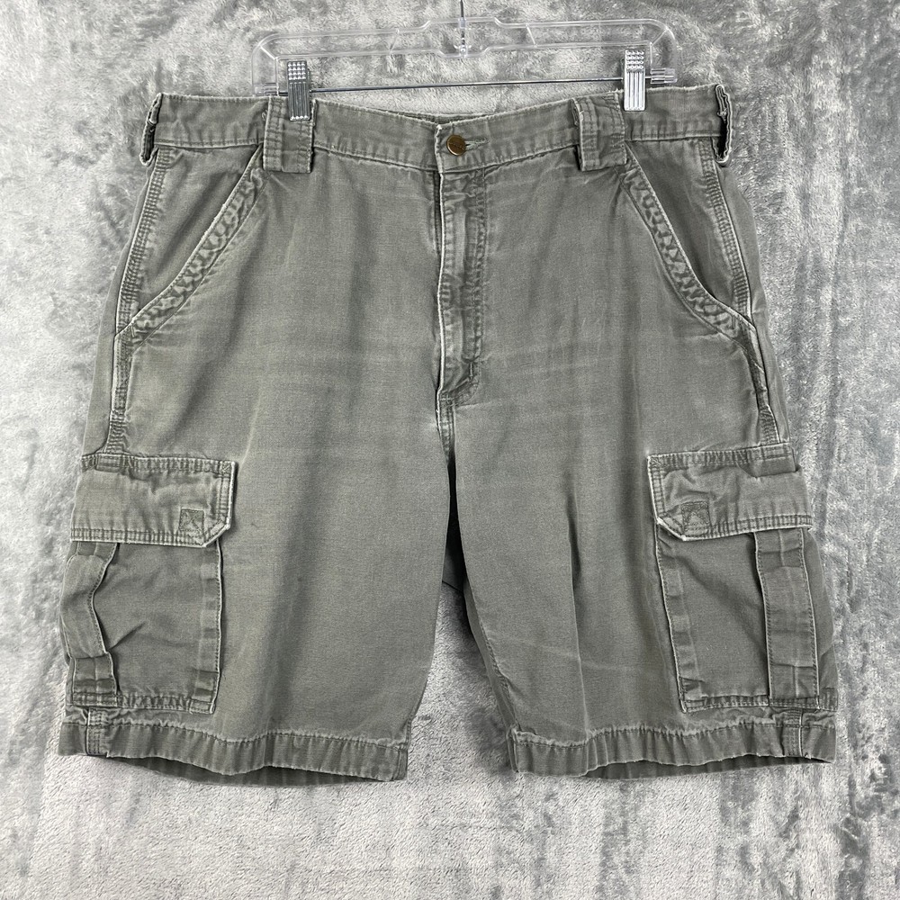 Vintage Carhartt Workwear Cargo Shorts for Men Size 38 Gray Gorpcore Camping Hiking Shorts