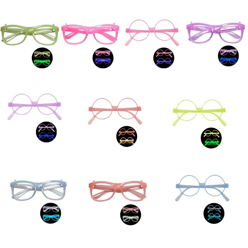 Fluorescent Eyeglass Frame Cool Eyewear Party Glasses Unisex Adult Stage Glasses