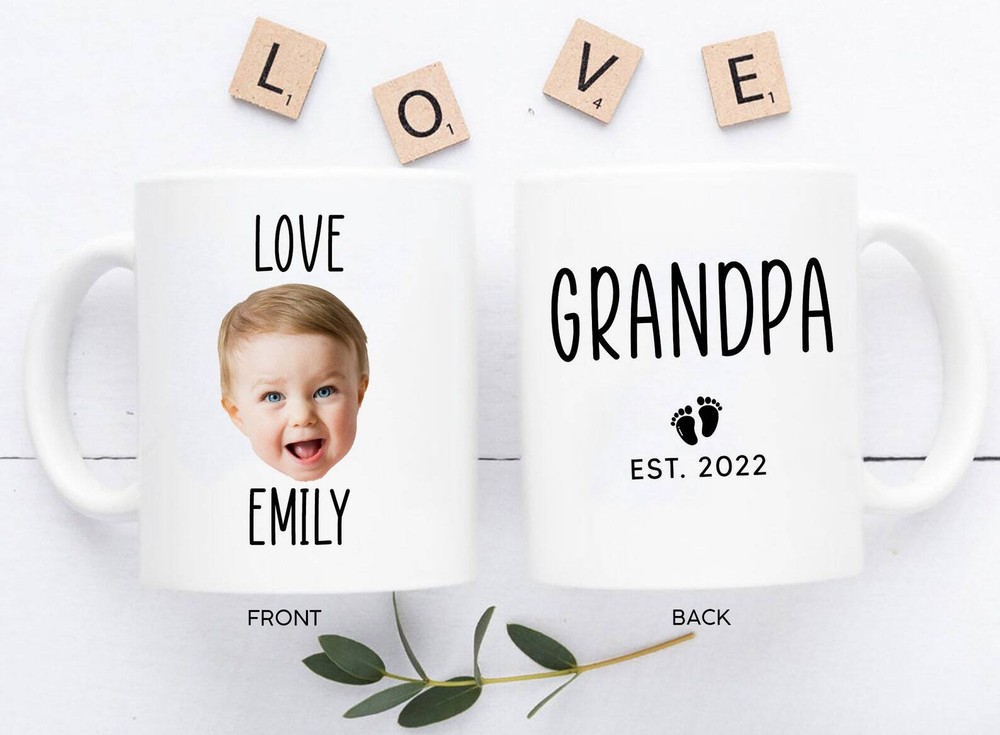 Custom Baby Face Mug Grandpa Mug New Grandpa Mug Fathers Day Mug Gift For