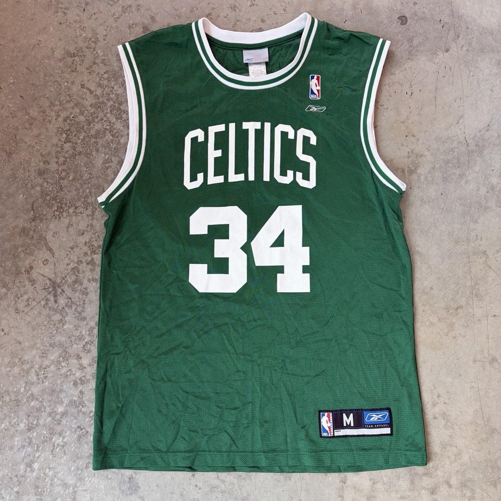 Vintage Reebok Boston Celtics NBA Paul Pierce #34 Basketball Jersey Green Medium