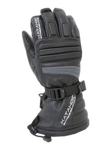 KATAHDIN GEAR TORQUE LEATHER SNOWMOBILE GLOVE, GREY-3XL