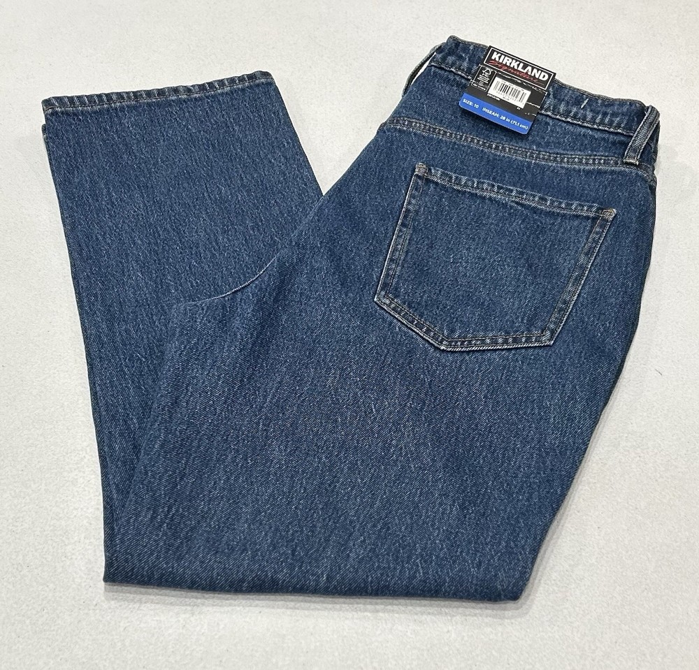 Kirkland Signature Womens High-Rise Straight Leg Blue Jeans Size 10