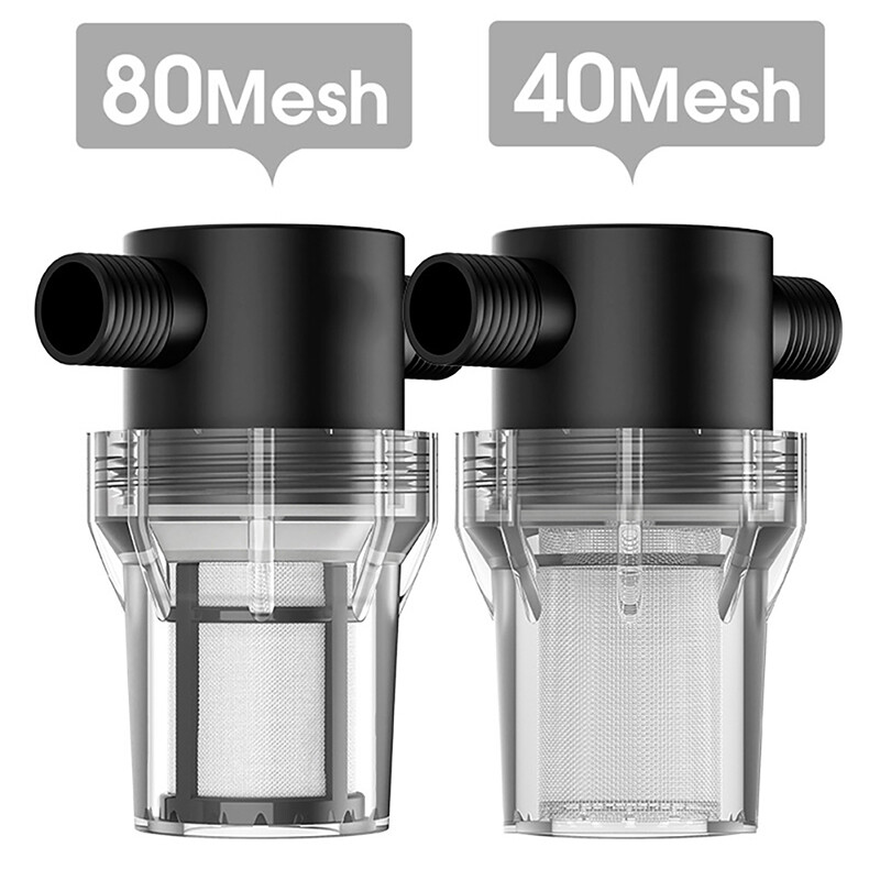 40-80 GPH Pond Water Pump Filter with Inline Mesh Strainer for Garden Irrigation