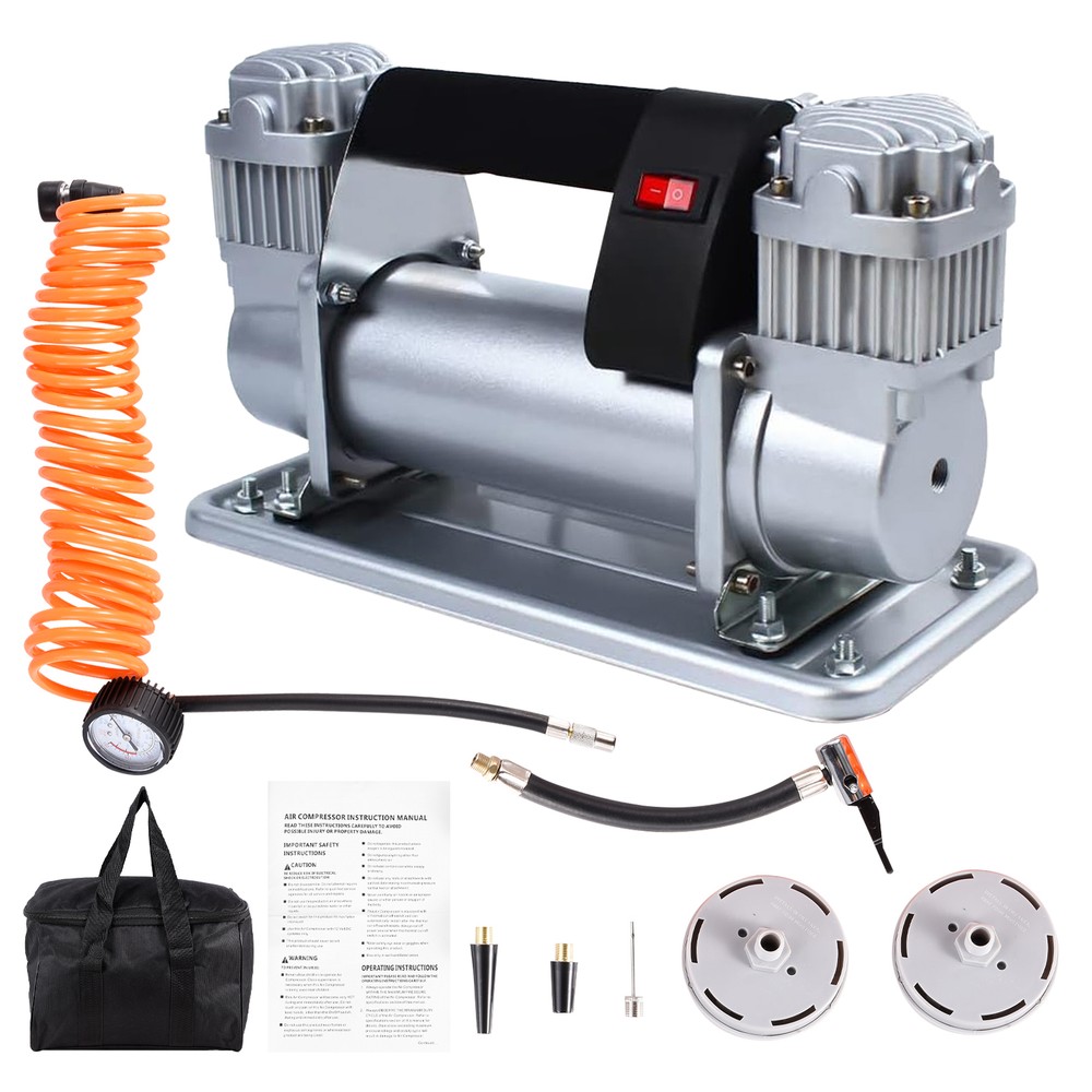 Heavy Duty Portable Air Compressor Car Tire Inflator Electric Pump Auto 12V