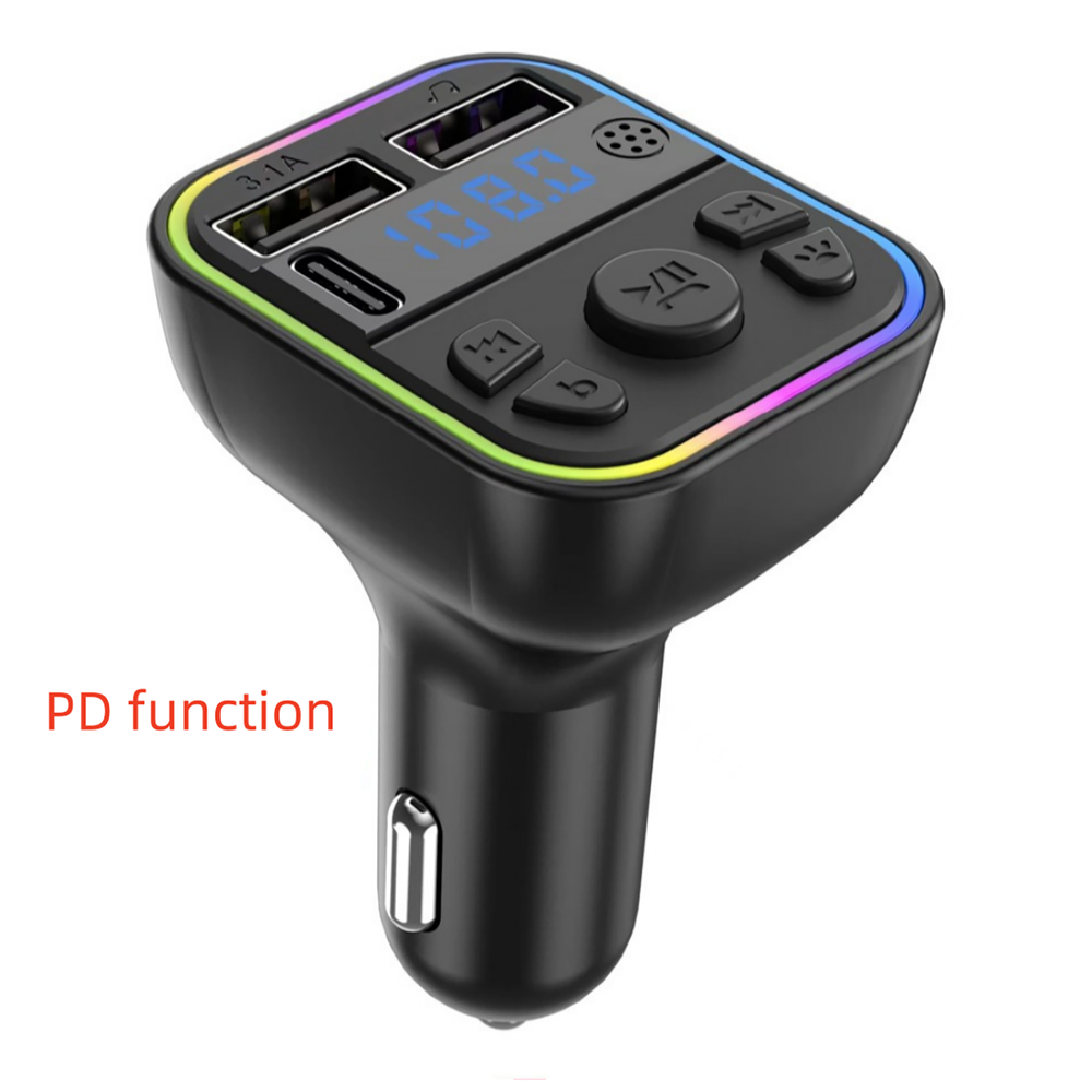 Bluetooth Car FM Transmitter with MP3 Player & RGB LED Lights  