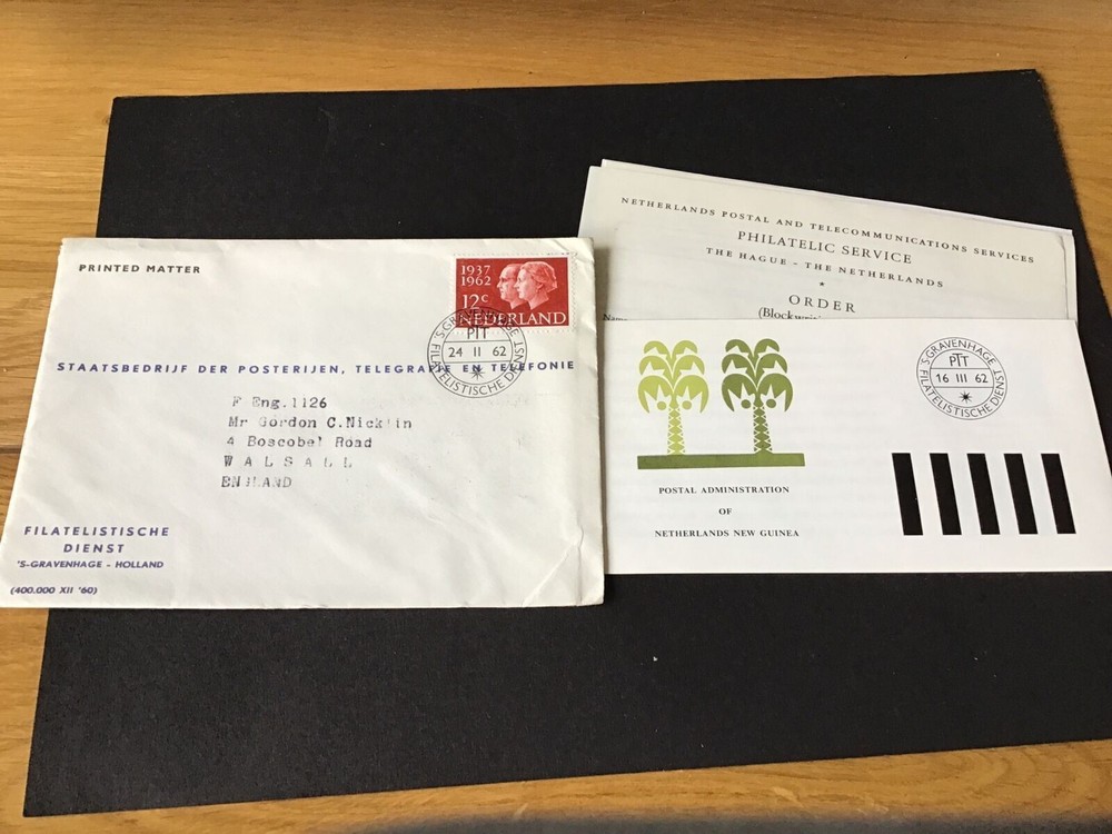 Netherlands 1962 philatelic stamps cover Ref R28795