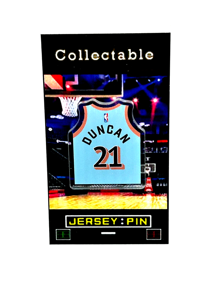 San Antonio Spurs Tim Duncan jersey lapel pin-Classic Collectable-FREE SHIP